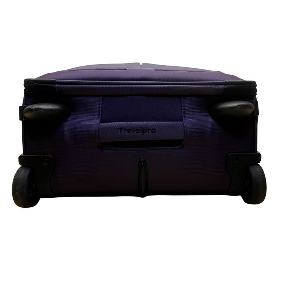 Travelpro Unisex Purple With Dual Zippers Rolling Carry-On Luggage Size M - Picture 5 of 11